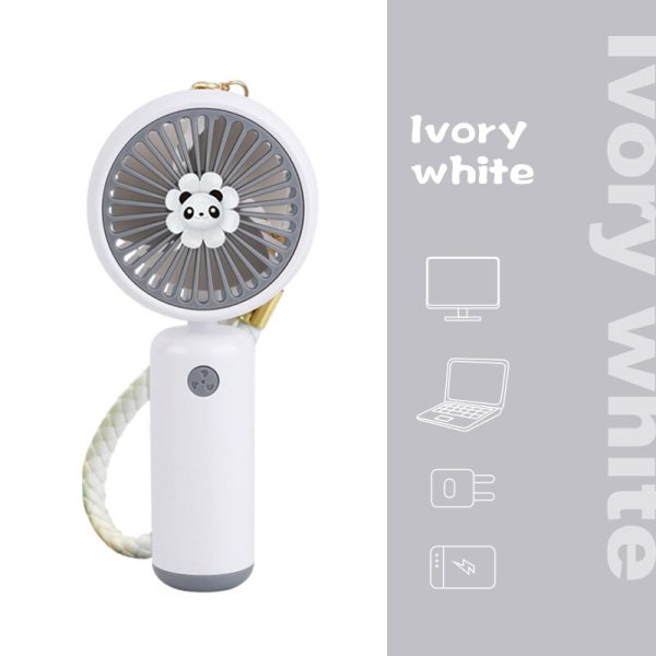 KOS-19007 Hordozható mini pandás kézi ventilátor , 3 féle sebesség , usb töltés