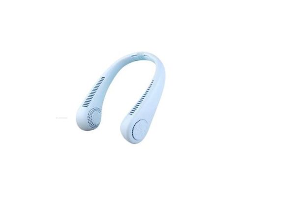 Nyakba akasztható ventilátor , állítható méret , usb töltés , kék
