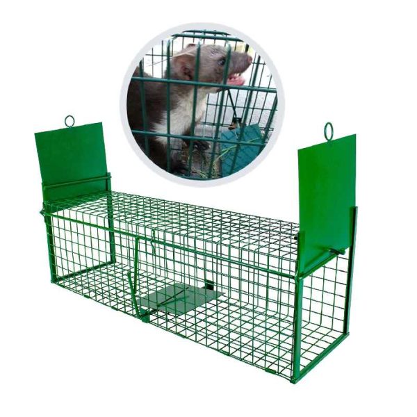 Élvefogó Nyest/Görény/ Csapda, Kétajtós, zöld, 70 cm – Humánus Kisragadozó mentesítés