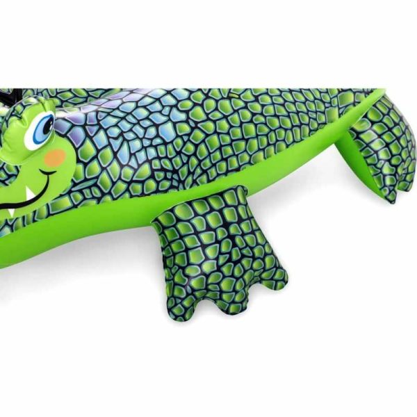 Bestway felfújható krokodil matrac kapaszkodóval , 152 × 71 cm