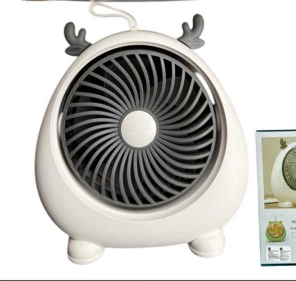 Asztali mini ventilátor ,KOS-19011, 2 féle sebeséggel , stílusos dizájn ,usb töltés