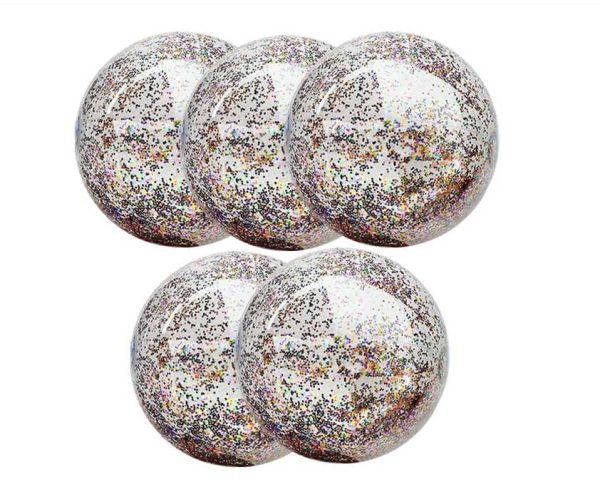 Csillámos glitteres strandlabda 40 cm felfújható