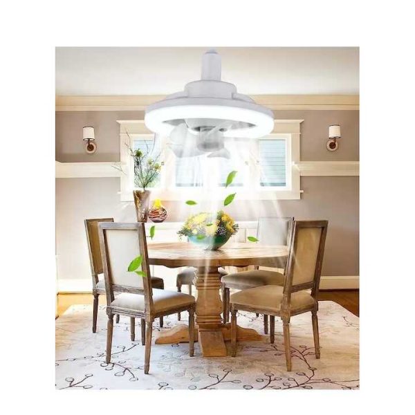 Mennyezeti ventilátor led lámpával , E27 csatlakozás , távirányítóval , 60 W