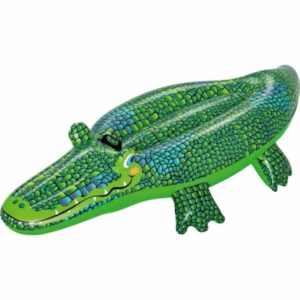 Bestway felfújható krokodil matrac kapaszkodóval , 152 × 71 cm