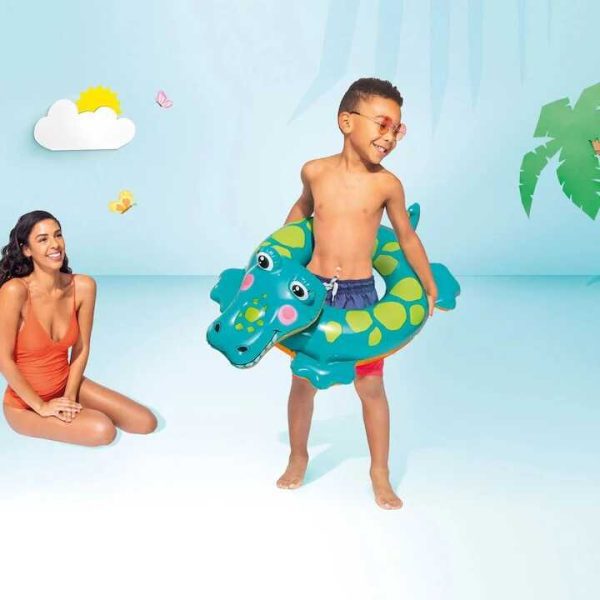 Intex felfújható krokodilos úszógumi gyerekeknek , 71 × 56 cm