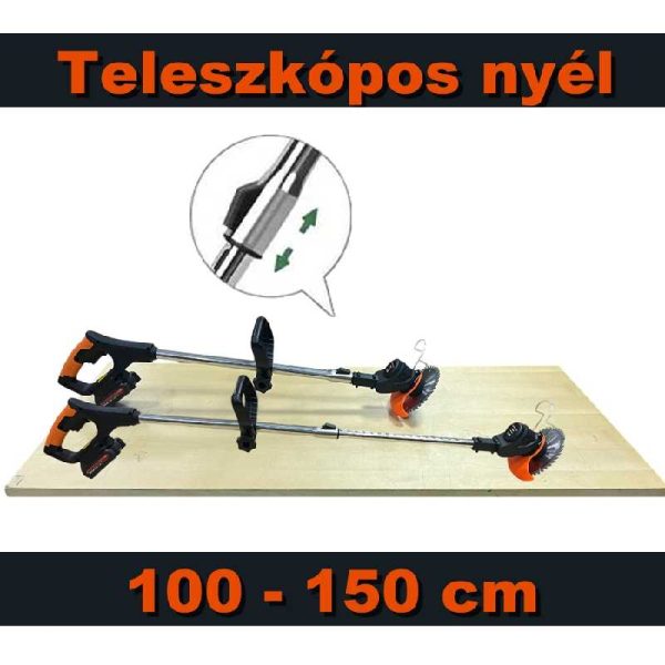 Mustang Star Akkumulátoros fűkasza 2 db 48V-os, 2000 mAh-s akkuval