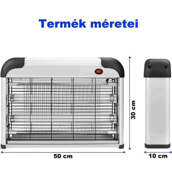 Ipari rovarírtó, UV Fénycsöves Elektromos Rovarcsapda, 80W, Konnektoros 220V