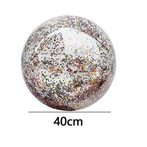Csillámos glitteres strandlabda 40 cm felfújható