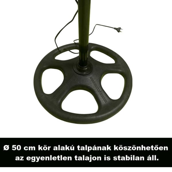 Ipari Álló Ventilátor 18" (45cm) átmérő, 100W, 50Hz, 3 fém lapáttal és masszív talppal.