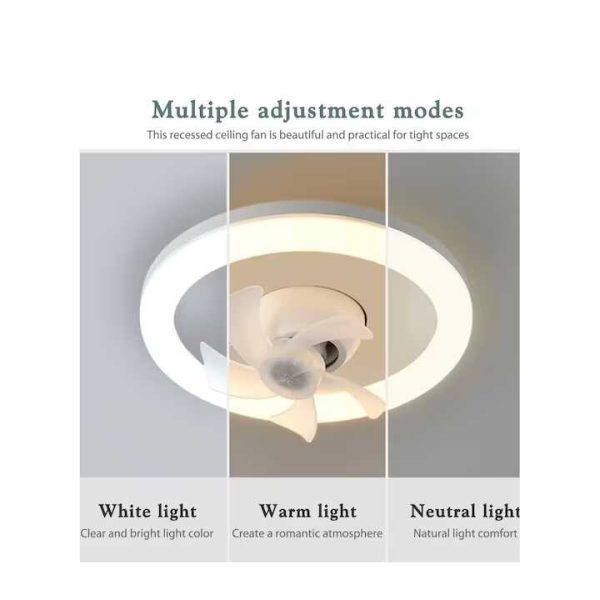 Mennyezeti ventilátor led lámpával , E27 csatlakozás , távirányítóval , 60 W