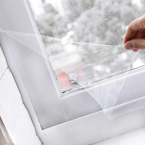 Tépőzáras Szúnyogháló Ablakra, 150x150cm, Fehér – DIY Rovarvédelem, Vágható