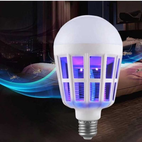 2 az 1-ben Szúnyog és Rovarírtó UV csapda és 6500K Fehér Fényű e27 LED izzó