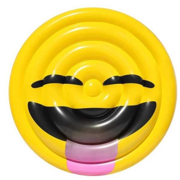 Óriás Emoji kör alakú pihenőmatrac strandmatrac 150 cm