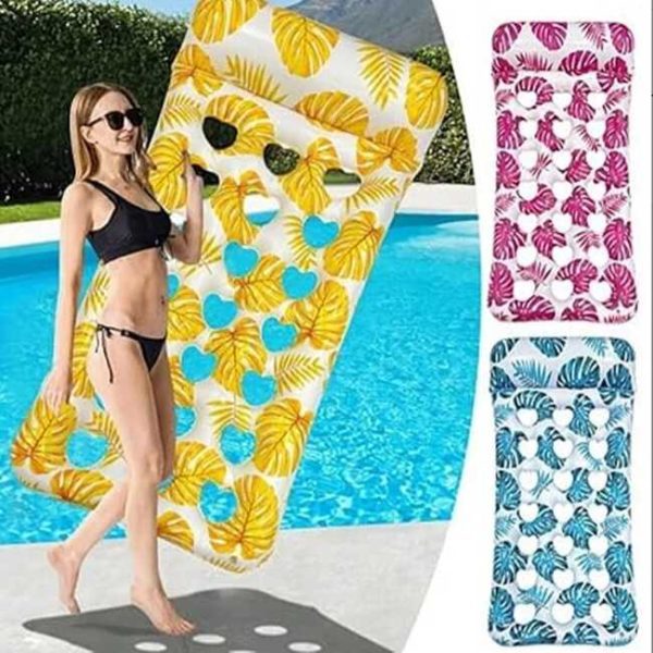 Trópusi lyukmintás pihenőmatrac strandmatrac 180 x 88 cm