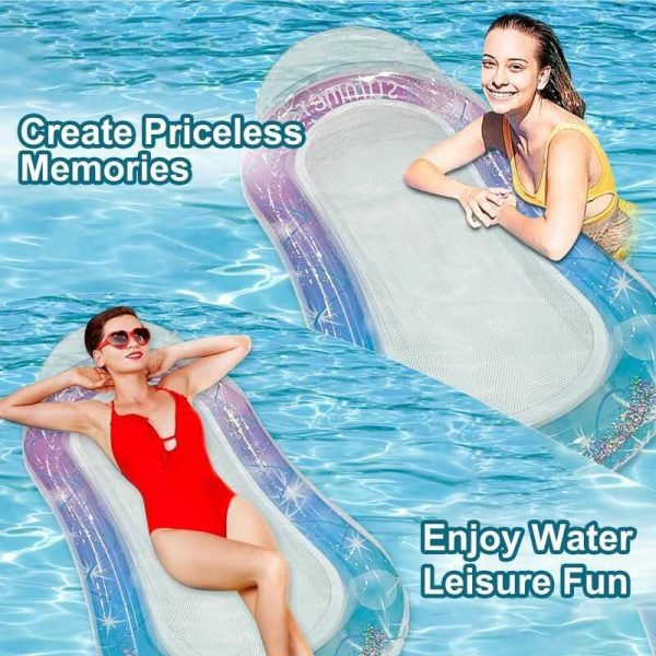 Hálós csónak strandmatrac úszómatrac fejtámlával 180 cm