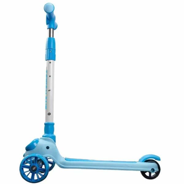 Három kerekű roller ,világító kerekekkel gyerekeknek , kék színben