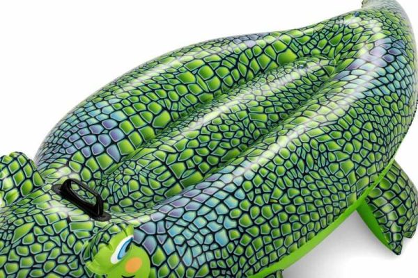 Bestway felfújható krokodil matrac kapaszkodóval , 152 × 71 cm