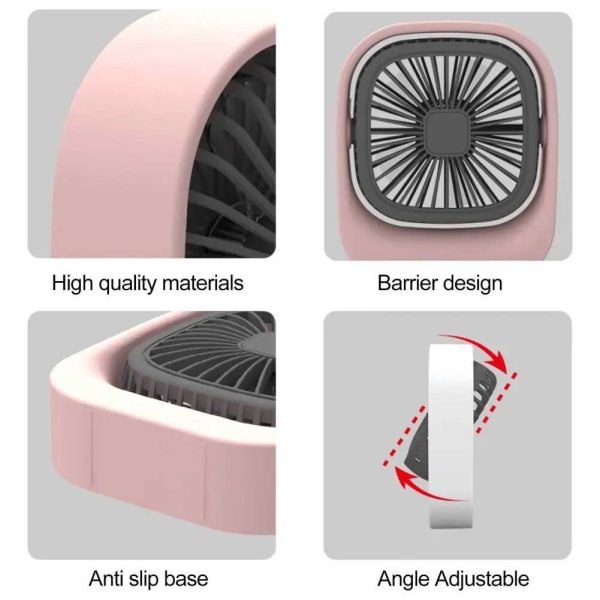 Asztali mini ventilátor ,KOS-19011, 2 féle sebeséggel , stílusos dizájn ,usb töltés