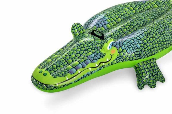 Bestway felfújható krokodil matrac kapaszkodóval , 152 × 71 cm