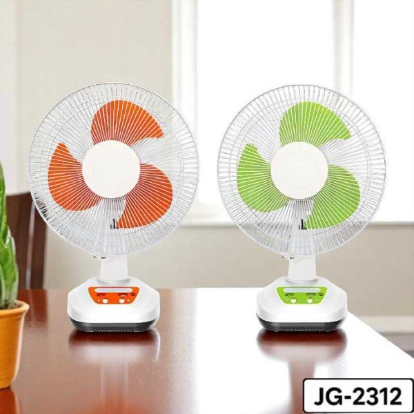 JG-2312 Napenergiás Multifunkciós Ventilátor Világítással és Töltéssel – 12 " Hordozható