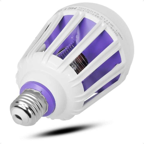 2 az 1-ben Szúnyog és Rovarírtó UV csapda és 6500K Fehér Fényű e27 LED izzó
