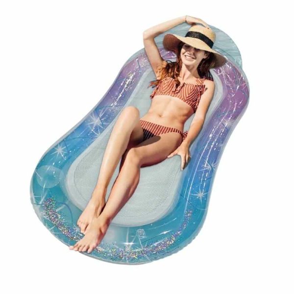 Hálós csónak strandmatrac úszómatrac fejtámlával 180 cm
