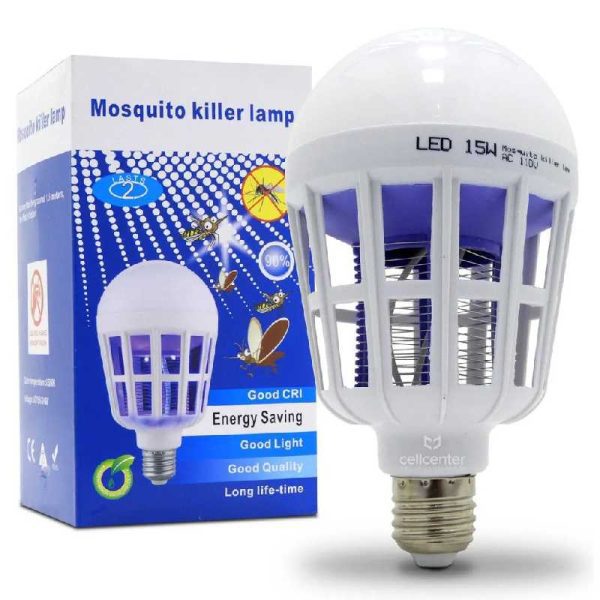 2 az 1-ben Szúnyog és Rovarírtó UV csapda és 6500K Fehér Fényű e27 LED izzó
