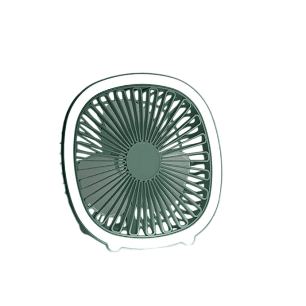 Hordozható Asztali Ventilátor F12 – Beépített Fénnyel és USB Töltéssel Ez a multifunkciós F12 modell egy kompakt és sokoldalú hordozható asztali ventilátor, amely beépített fénnyel is rendelkezik, így tökéletes társ a hűsítéshez és megvilágításhoz otthon, az irodában vagy a szabadban. Kettős Funkció, Bárhová Elhelyezhető A F12 ventilátor nem csupán asztali használatra alkalmas; függeszthető kialakításának köszönhetően könnyedén átalakítható mennyezeti ventilátorrá másodpercek alatt. Ez a kettős felhasználhatóság teszi rendkívül praktikussá: elhelyezhető hálóteremben, kempingezéskor, éjjeliszekrényen, vagy akár íróasztalon is, biztosítva a hűvös légáramot a helyiség minden sarkában. Hatékony Hűsítés és Hosszú Üzemidő A ventilátor háromfokozatú sebességszabályozással rendelkezik, így mindig az igényeihez igazítható: 1. fokozat: Enyhe, alváshoz ideális légáram. 2. fokozat: Természetes szél érzetét keltő fuvallat. 3. fokozat: Erős, hűsítő légáram a meleg ellen. Beépített, nagy kapacitású, 1200 mAh-s akkumulátorával mindössze 3 óra töltés után akár 5,5 órás vezeték nélküli üzemidőt biztosít. A három Vortex ventilátorlapát széles szögű légáramlást garantál, ami hatékony és stabil légmozgást eredményez, eloszlatva a levegőt a nagyobb területeken is. Beépített Világítás és Esztétikus Megjelenés Ez a modell nemcsak hűsít, hanem beépített fénnyel is rendelkezik, ami különösen hasznos éjszaka vagy kempingezéskor. A ventilátor gyűrűje körül elhelyezkedő világítás kellemes fényt biztosít. Megjelenése modern és esztétikus. A Csomag Tartalma: 1 db Hordozható Asztali Ventilátor F12 1 db USB töltőkábel