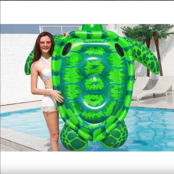 Óriás Teknős Strand sziget Strand matrac kapaszkodóval 175x175 cm
