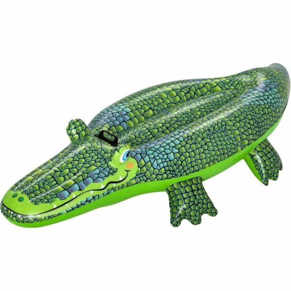 Bestway felfújható krokodil matrac kapaszkodóval , 152 × 71 cm