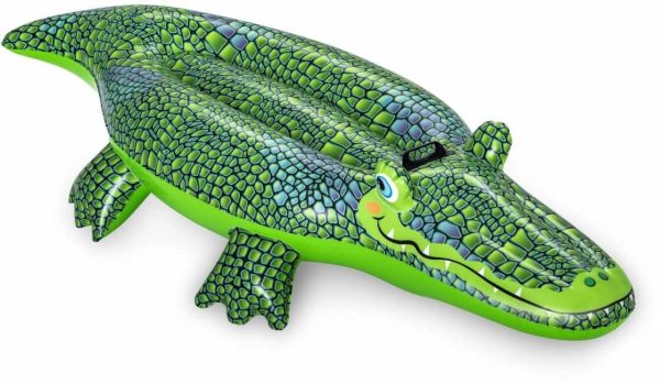 Bestway felfújható krokodil matrac kapaszkodóval , 152 × 71 cm