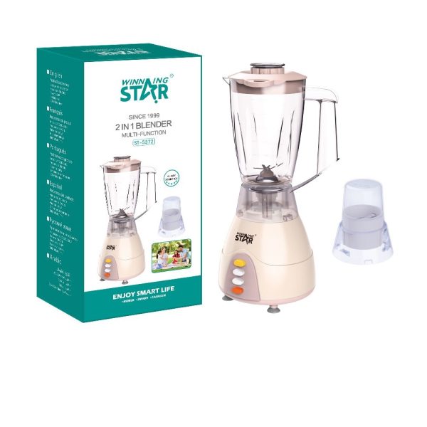 WINNING STAR ST-5372 2 az 1-ben Turmixgép és Őrlő – Retro, Krémszínű