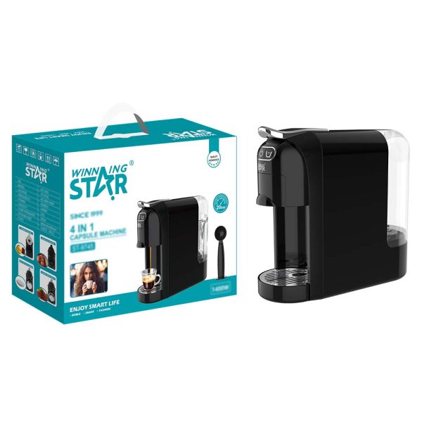 WINNING STAR ST-9745 Multikapszulás és Őröltkávé Főző, 20 Bar Nyomás, Kompakt