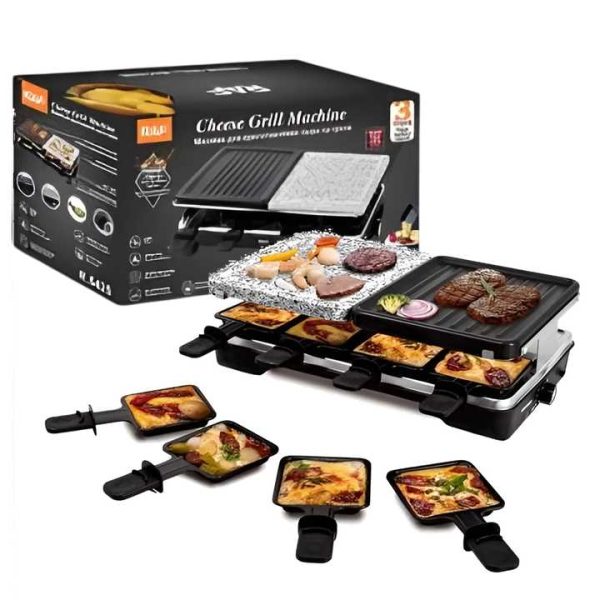 RAF R.5425 Többfunkciós Asztali Grill és Raclette Sütő, 1500W, Tapadásmentes Felülettel
