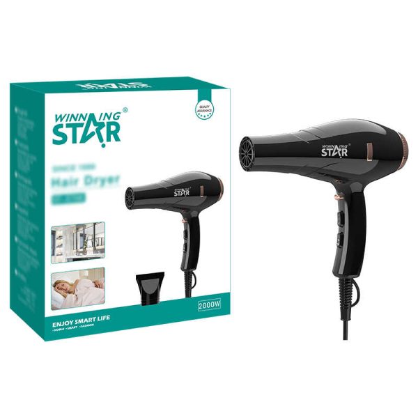 WINNING STAR ST-5706 Profi Hajszárító, 2000W, 3 Hő- és 2 Sebességfokozat, Koncentrátorral