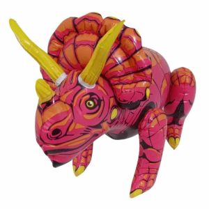 Felfújható triceratops , játék dinó , piros , 68 cm