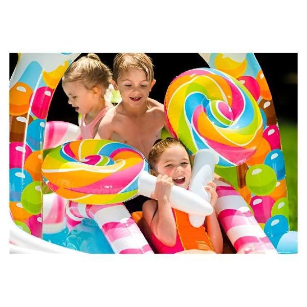 INTEX Candy Zone Vízi Játszótér Gyerekeknek – Felfújható kerti élménymedence