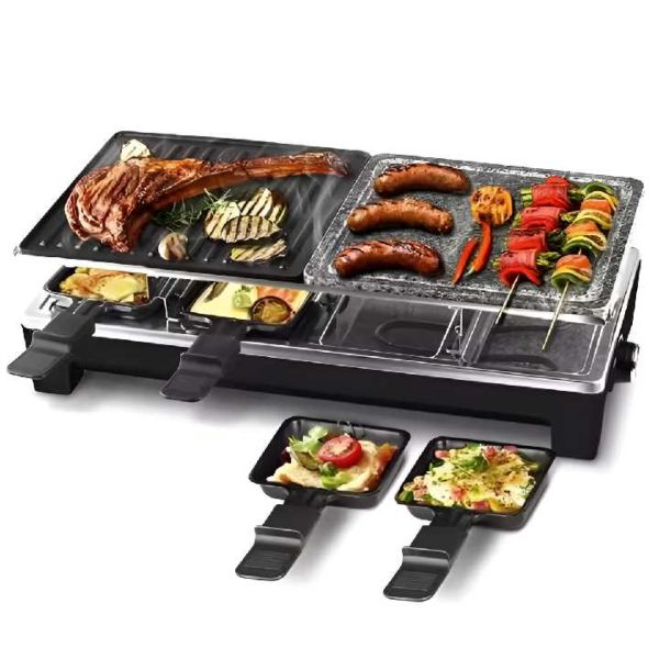 RAF R.5425 Többfunkciós Asztali Grill és Raclette Sütő, 1500W, Tapadásmentes Felülettel
