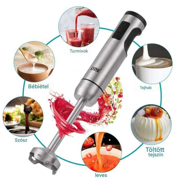 WINNING STAR ST-6550 Prémium Botmixer – 1000W, Rozsdamentes Acél, Turbó Funkció
