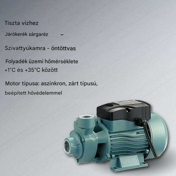 ZEGOR AB60 Felületi Örvényszivattyú, 370W, 35m Max. Emelőmagasság, Önfelszívó