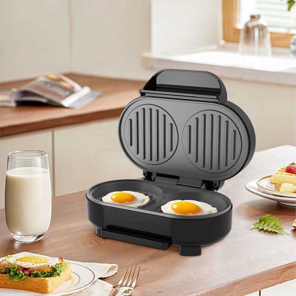 WINNING STAR ST-9451 Hamburgerkészítő – 1000W, Dupla Sütőfelület, Fekete