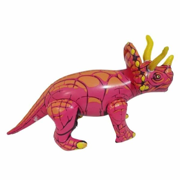 Felfújható triceratops , játék dinó , piros , 68 cm