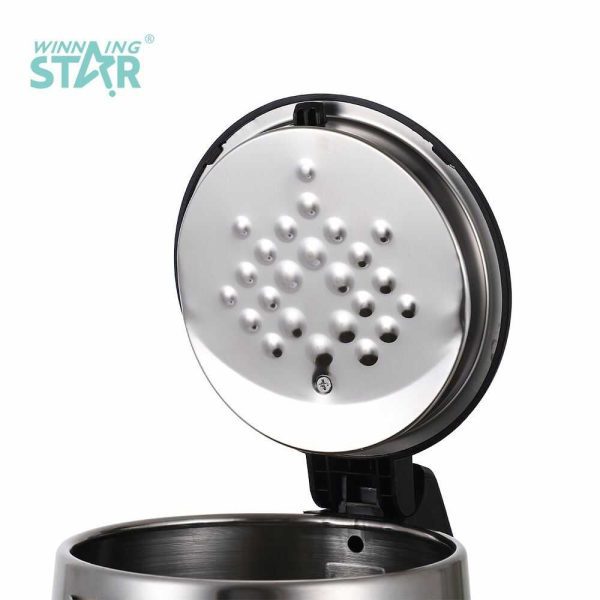 WINNING STAR ST-6008 Rozsdamentes Acél Vízforraló, 1.8L, 1500W, Automatikus Kikapcsolással