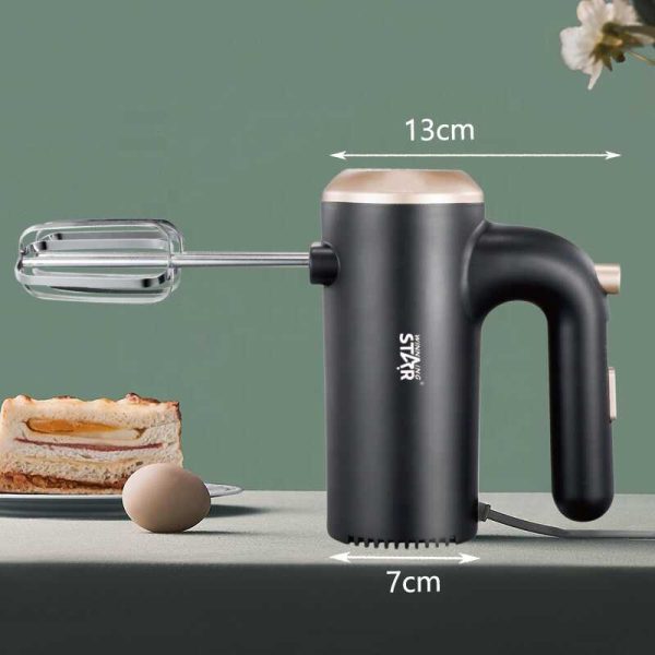 WINNING STAR ST-5527 Elektromos Kézi Mixer – 150W, 5 Sebesség, Fekete/Arany