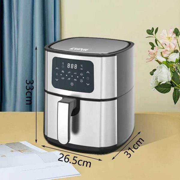 WINNING STAR ST-9645 Digitális Forrólevegős Sütő – 5.5L, 1400W, Inox