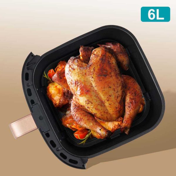 WINNING STAR ST-9652 Digitális Légsütő (Air Fryer), 6L, 1500W, 8 Előre Beállított Menüvel