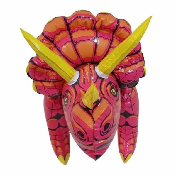Felfújható triceratops , játék dinó , piros , 68 cm