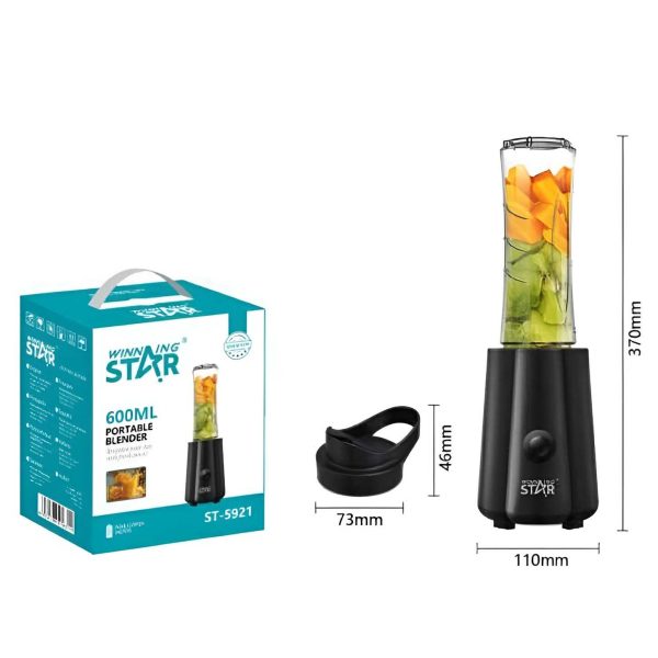 WINNING STAR ST-5921 Hordozható Turmixgép – 600 ml, Kompakt és Kényelmes
