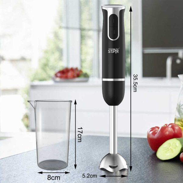 WINNING STAR ST-5553 Elektromos Botmixer – 400W, Rozsdamentes Acél Kés, Mérőedénnyel
