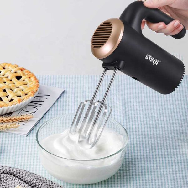 WINNING STAR ST-5527 Elektromos Kézi Mixer – 150W, 5 Sebesség, Fekete/Arany
